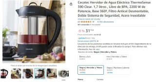 Cecotec Hervidor de Agua Eléctrico por 31,75€