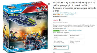 Playmobil® City Action politieparachute achtervolging van het amfibievoertuig voor €8,63 bij Amazon