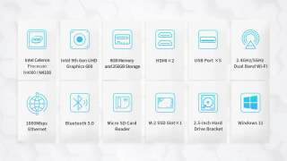 BMAX B2 Pro Mini PC Windows 11 Intel N4000 8GB RAM 256GB SSD por 66,50€