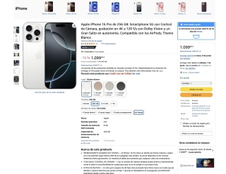 iPhone 16 Pro 256GB por solo 1,099€