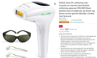 XSOUL IPL ontharingsapparaat voor €55,98 bij Amazon