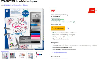 STAEDTLER brush lettering set voor €5,93 bij Bol.