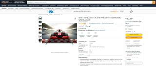 Smart TV da Philco QLED de 55 polegadas 4K - R$ 2.249,90