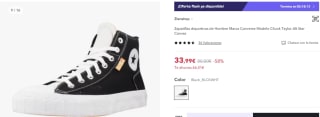 Zapatillas Converse Modelo Chuck Taylor Alt Star por 33,99€ (cuenta nueva por 21,99€)