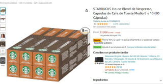 Pack x3 Cápsulas STARBUCKS House Blend 80 cápsulas por 51€