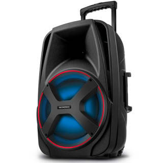 Caixa Amplificada da Mondial, modelo CM-550 na cor Preto/Vermelho - R$ 518,90