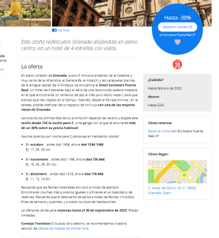 Estancia en Hotel Eurostars Puerta Real 4* con descuento de hasta -30%