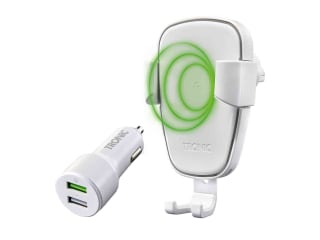 Soporte para smartphone con cargador QI color blanco por 9,99€