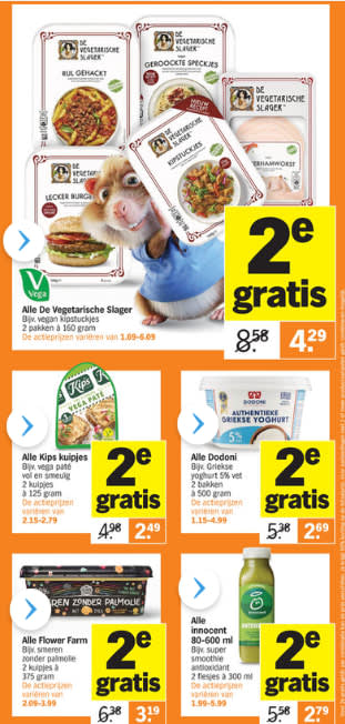 Albert Heijn Hamsterweken veel producten de 2de gratis