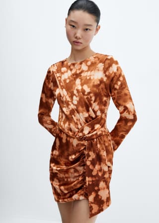 Vestido corto drapeado tie-dye para Mujer por 5.99€