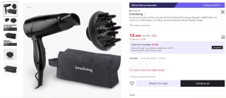 Secador de Pelo Profesional Compacto Plegable |1600W Innoliving por 12,66€ (7,59€ usuario nuevo)