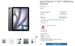 iPad Air 11" Wi-Fi 128GB por $9,999 en Costco