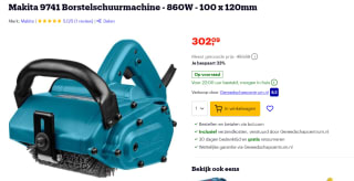 Makita 230 V Borstelschuurmachine voor €301,09 bij bol.com