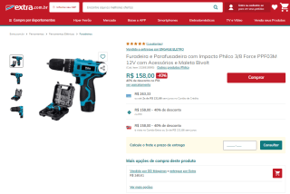 Furadeira e Parafusadeira da Philco, modelo Force PPF03M - R$ 158