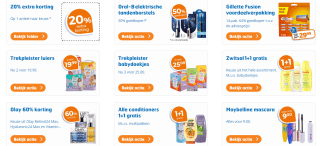 20% extra korting op 1 product naar keuze m.u.v. de speciale dagacties bij Trekpleister