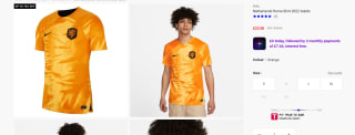 Nike Netherlands National Team Home Shirt 2022-2024 - £23
