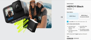 GoPro Hero 11 Black action cam voor €399,98 bij GoPro