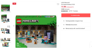 LEGO Minecraft De Wapensmederij (21252) voor €11,99 bij Wehkamp