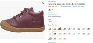 Naturino Cocoon uniseks-baby Sneaker voor €20,28 bij Amazon.nl