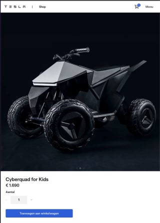 Cyberquad (kids) voor 1690 euro