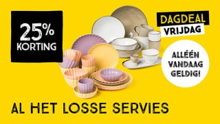 25% korting op alle servies bij de Xenos