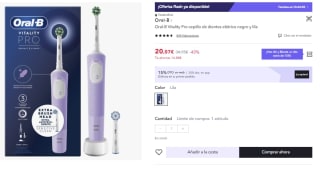Cepillo Eléctrico Oral-B Vitality Pro por 14.05€