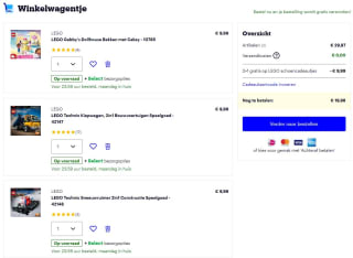 2+1 gratis op LEGO schoencadeautjes bij Bol.com