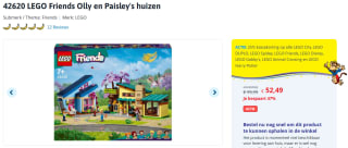 Lego Olly en Paisley's huizen (42620) voor €52,49 bij Toychamp