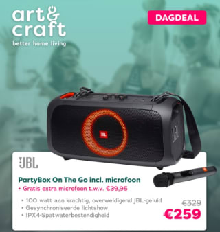 JBL PartyBox On The Go + microfoon voor €259 bij Art & Craft