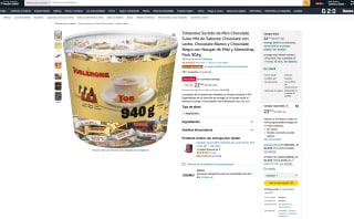 Toblerone Surtido Mini Chocolate Suizo Mix de Sabores: Chocolate con Leche, Chocolate Blanco y Chocolate Negro con Nougat de Miel y Almendras Pack 904g a solo 22,96€