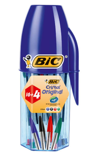 BIC Bolígrafos de Colores Cristal Original Megatubo de 20 Unidades BIC por 5,44€