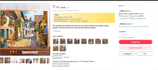 Recopilación Kit punto de cruz ciudades europeas desde 6,91€