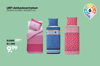 LIEF! dekbedovertrekken voor €9,99 bij Big Bazar