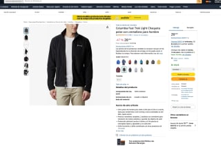 Columbia Fast Trek Light Chaqueta polar con cremallera Hombre por solo 26,49€