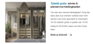 Gratis advies & planservice kledingkasten voor IKEA Family leden