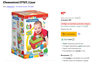 Clementoni 17727 Fun Bucket voor €9,95 bij Bol