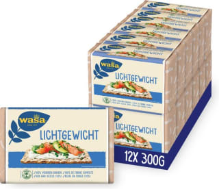 Wasa Lichtgewicht Knäckebröd - 12 x 300g voor €12,47 bij Bol