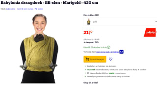 Babylonia draagdoek - BB-slen - Marigold - 420 cm voor €21,80bij Bol.com