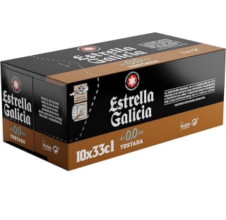 Pack 10 Latas Cerveza Estrella Galicia 0,0 Tostada por solo 6,70€