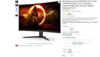 AOC Monitor Gaming CQ32G2SE- 32" Curved 1500R QHD, 165Hz por 236,90€