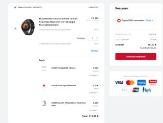 Huawei Watch GT5 46 mm + FreeBuds SE 2 + EasyFit 3 Khaki por 197,10€