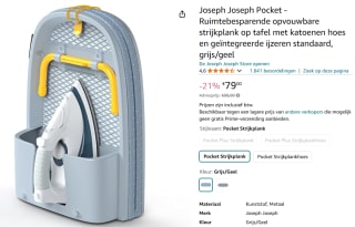 Joseph Joseph Pocket ruimtebesparende opvouwbare strijkplank voor €79 bij Amazon