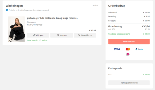 €11 korting bij Ulla Popken bij besteding vanaf €49