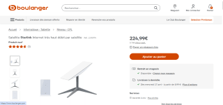 Satellite Starlink Internet très haut débit par satellite à 224,99€