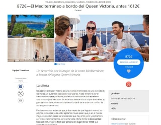 Crucero por Mediterráneo a bordo del Queen Victoria desde 872€