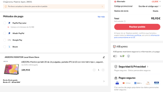 Monitor ARZOPA portátil 2K de 16 pulgadas a solo 95,93€