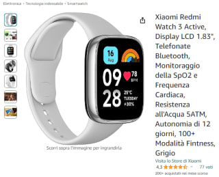 Acquire a Xiaomi Redmi Watch 3 from Amazon as low as £37.99
