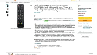 Mando a Distancia Universal LG con Acceso Directo a Netflix y Amazon por 4,99€
