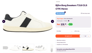 Björn Borg Sneakers T316 CLS CTR herensneakers voor €19,95 via iBOOD