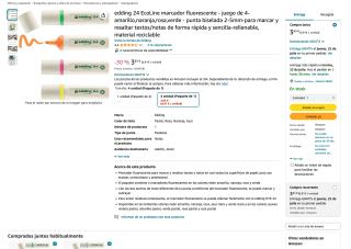 Marcador Edding 24 EcoLine fluorescente Juego de 4-Amarillo Naranja Rosa Verde Punta biselada 2-5mm por 3,65€